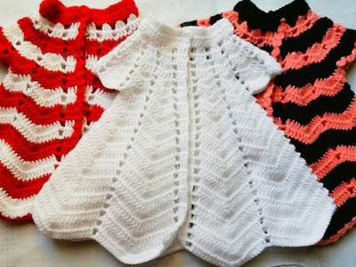 Single colour crochet frock knitting | Crochet Pattern| Crochet Design| Girls Frock Crochet | Part 3