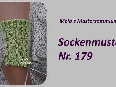 Sockenmuster Nr. 179 - Strickmuster in Runden stricken. Socks knitting pattern