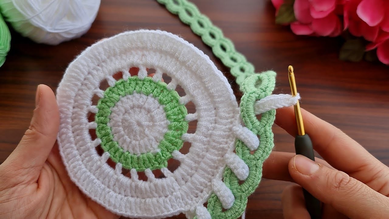 Super beautiful motif crochet coaster , table mat , pot coaster knitting supla model.
