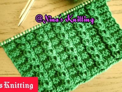 Super Easy 4 Rows  Repeat Knitting Pattern With English Subtitles
