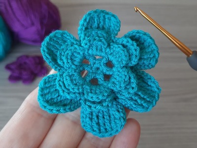 VERY NICE Beautiful Flower Crochet Pattern * Crochet Online Tutorial for beginners Tığ işi örgü
