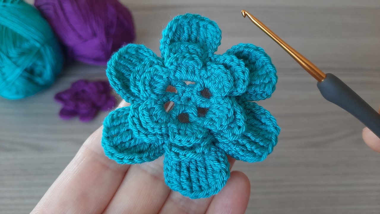 VERY NICE Beautiful Flower Crochet Pattern * Crochet Online Tutorial for beginners Tığ işi örgü