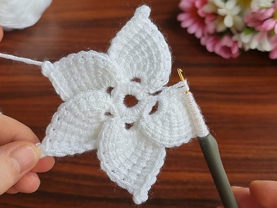 ????WOOW!!!????Super easy crochet perfect flower knitting motif pattern????Kolay tığişi mükemmel çiçek motif????