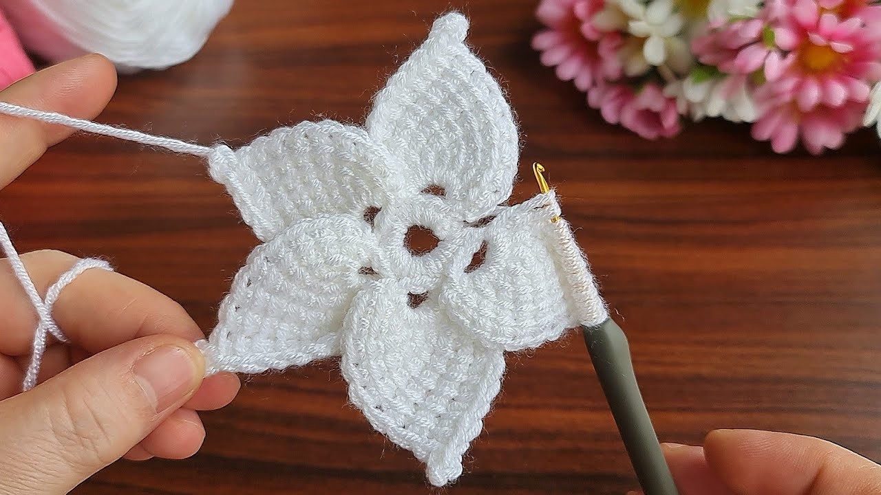 ????WOOW!!!????Super easy crochet perfect flower knitting motif pattern????Kolay tığişi mükemmel çiçek motif????