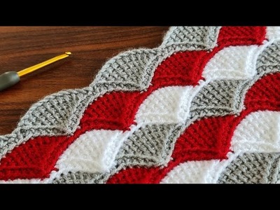 Wow! ???? Amazing. Super Easy Tunisian  Crochet Baby Blanket Knitting For Beginners