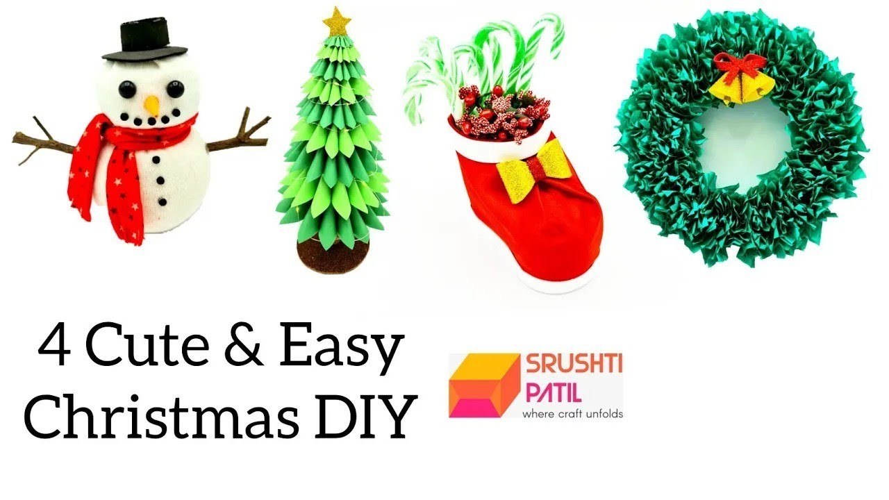 4 Easy to Make Christmas DIY Tutorials by Srushti Patil