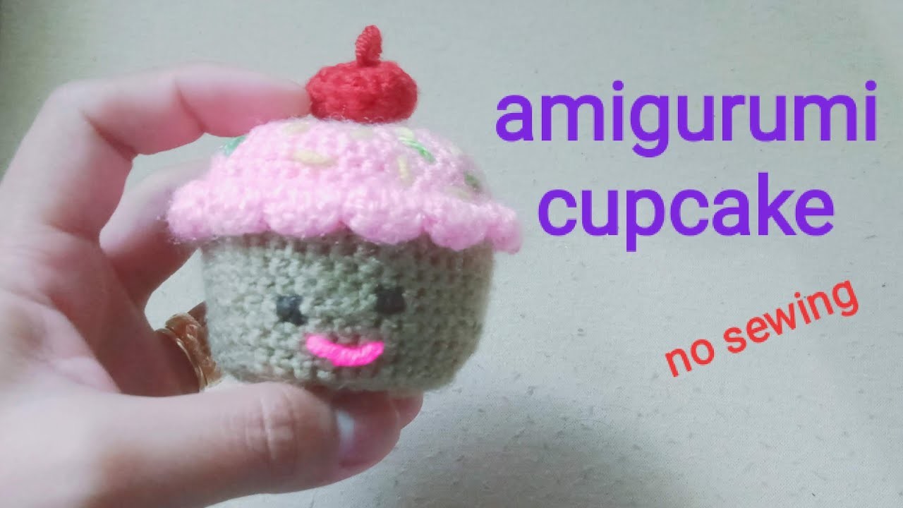 Amigurumi cupcake without sewing | Beginner’s crochet | #crocheting #crochettutorial #knitting