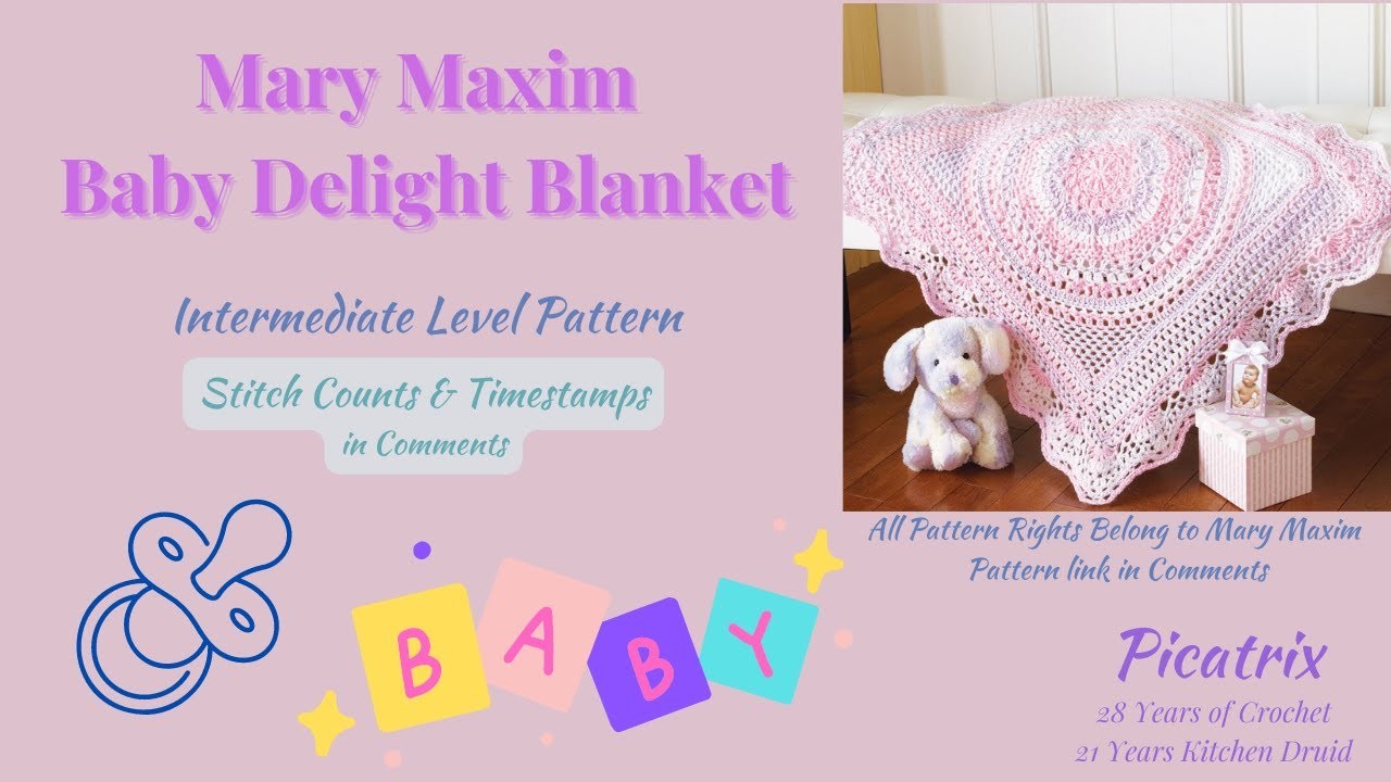 Baby Delight Blanket Crochet Pattern Part 1- Mary Maxim - #crochet  #crochettutorial #crochetpattern