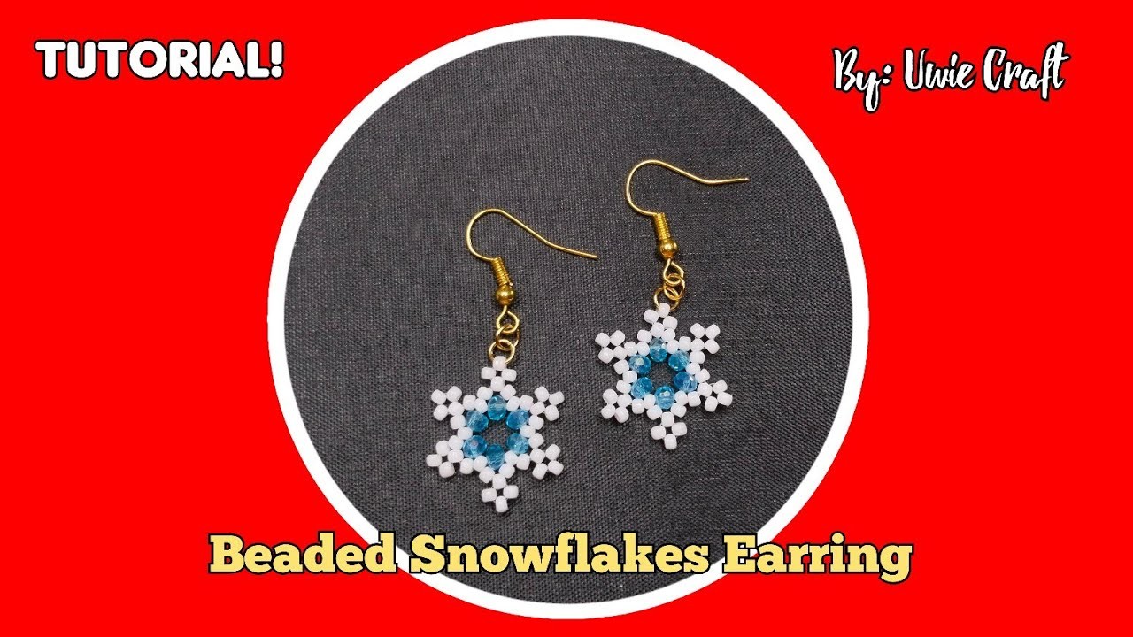 Beading Tutorial: How to Make Seed Beads Snowflakes Earring.Simple and Easy Tutorial.DIY