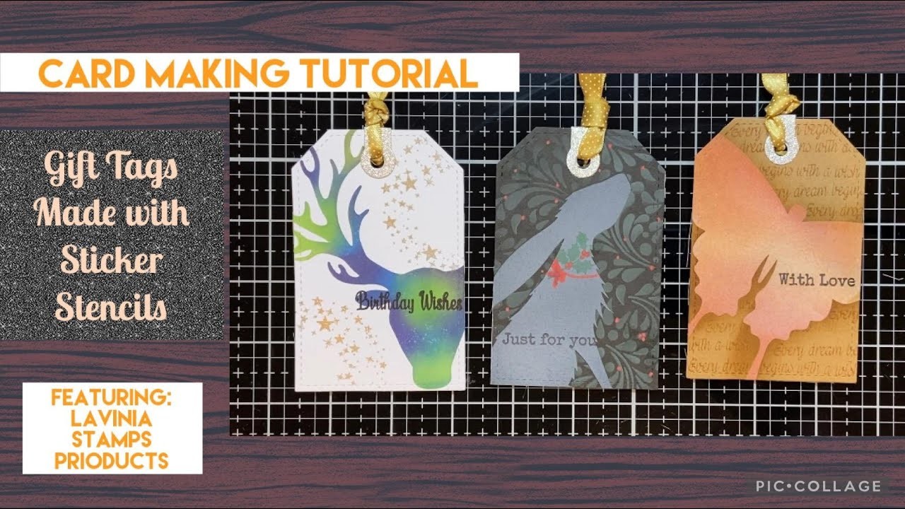 Card Making Tutorial-Using Sticker Stencils to make Gift Tags✨ -Featuring Lavinia Stamps Products