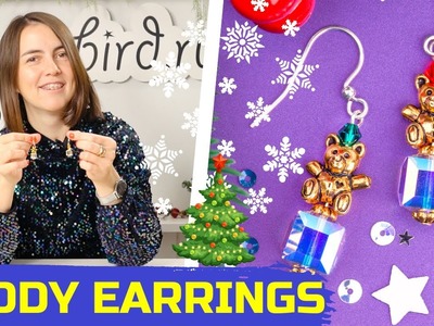 Christmas Teddy Earrings Tutorial