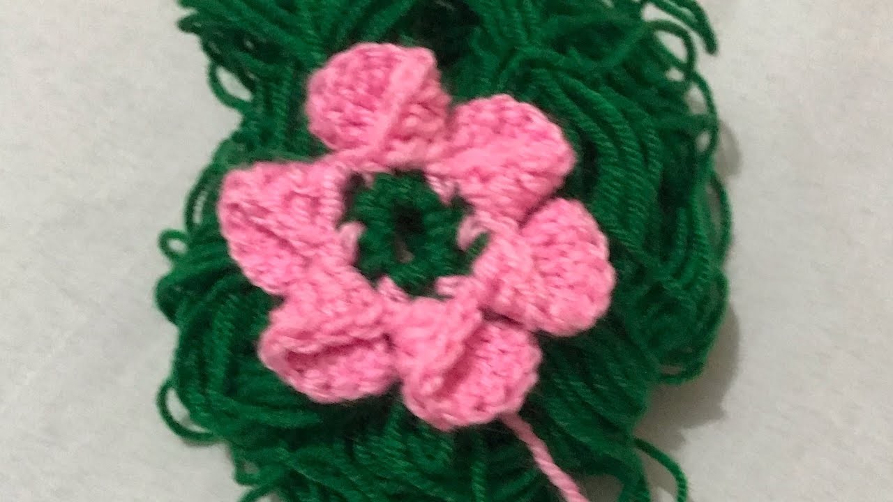 Crochet Art. easy stitch for beginners. 3d floral motif. live tutorial