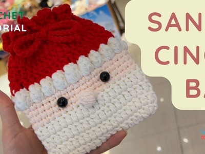 【Crochet Bag Tutorial】How to Crochet A Santa Drawstringbag | Children's Candy Handbag For Beginners