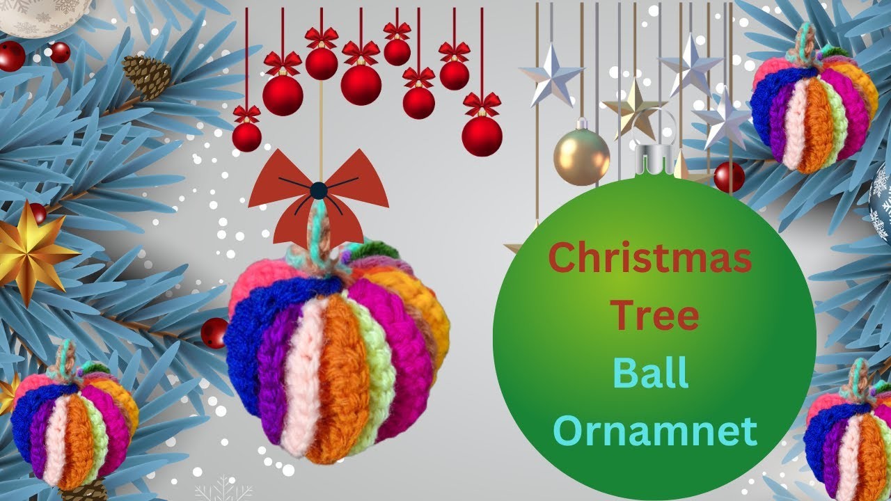 Crochet Ball Ornament | Christmas Tree Ornament | Crochet Tutorial in English | Club Crafteria