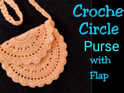 Crochet Circle Purse with Flap