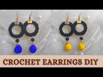 Crochet Earrings Tutorial | crochet earrings jumka | crochet earrings circle. 