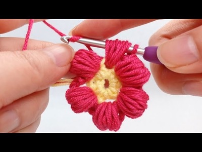 Crochet PUFF flower ????????????
