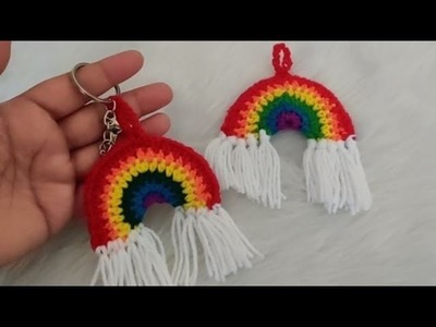 Crochet Rainbow Keychain Tutorial - Crochet Mini Rainbow
