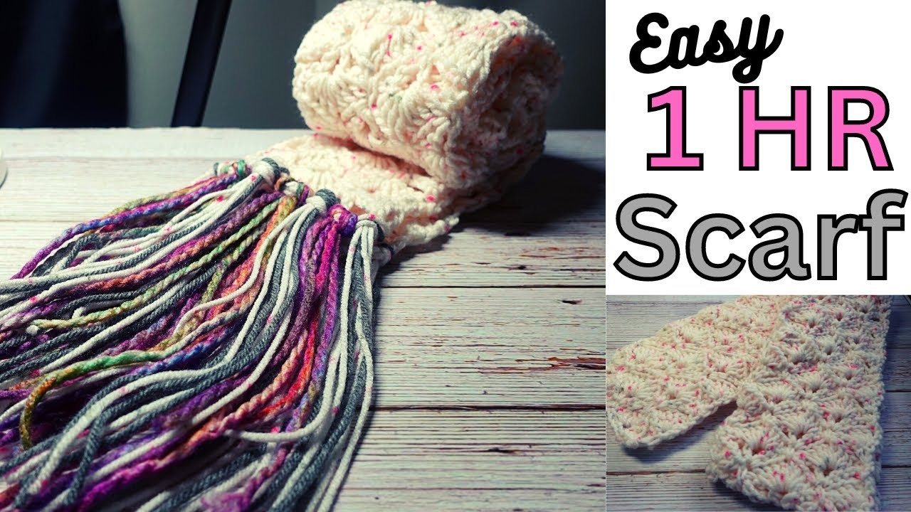 Crochet Scarf for Beginners (Take 20) | Crochet Easy Shell Pattern in 1 Hour!