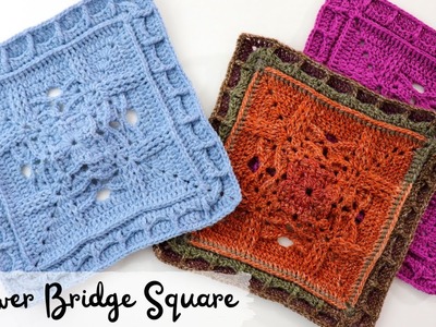 Crochet The Flower Bridge Square. Beginner Friendly Tutorial