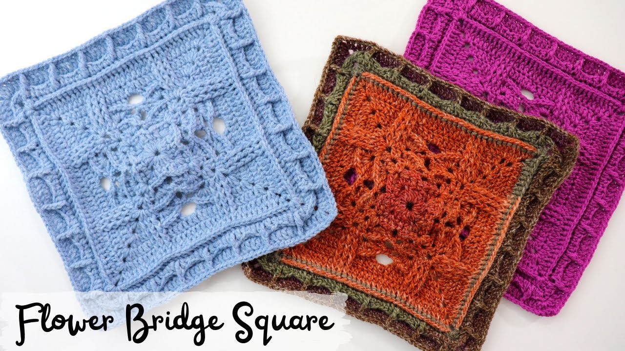 Crochet The Flower Bridge Square. Beginner Friendly Tutorial