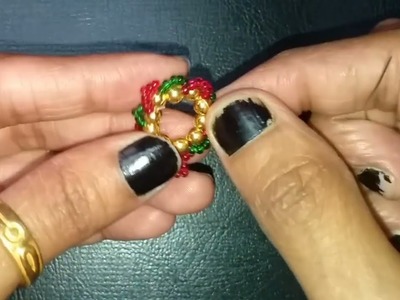 Diy Christmas wreath earrings & pendant. Tutorial for beginners #beadingtutorial #maya #howto