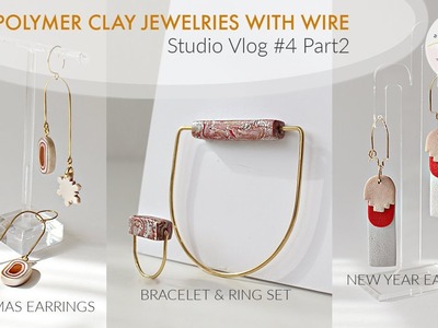 DIY Wire Polymer Clay Jewelries | Earrings, Bracelet, Ring Set for Christmas & New Year | Vlog 4 Pt2