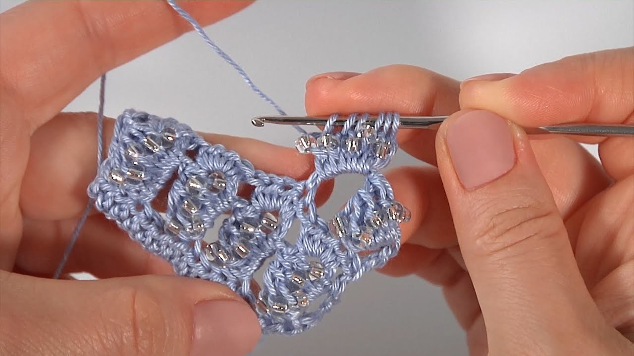Don't miss out! Crochet Easy and Interesting.Crochet with Seed Beads. My Own Stitch Pattern