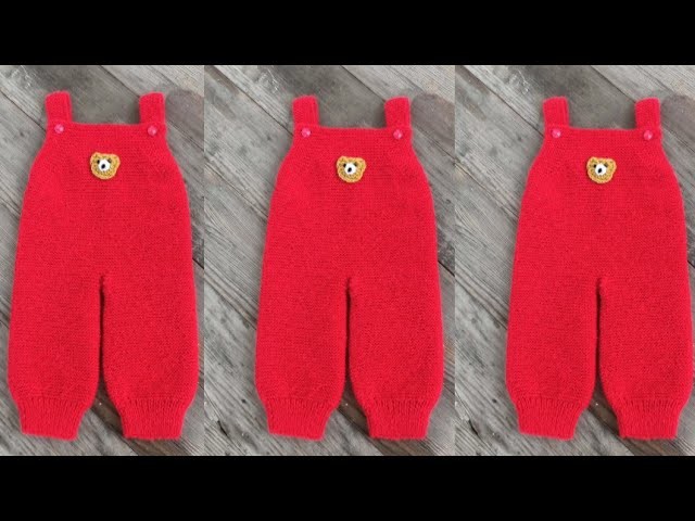 Easy Baby Girl. Boy Romper Pants.Dungaree | 0-6 Months | Knitting Tutorial in Hindi