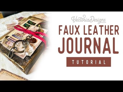 Faux Leather Journal Tutorial | Lovely Old Books Crafting Printables Kit