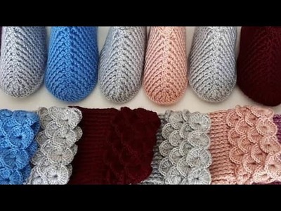 Great ????????❤ Easy crochet. very flashy booties, shoe models for beginners #crochet #knit #easy