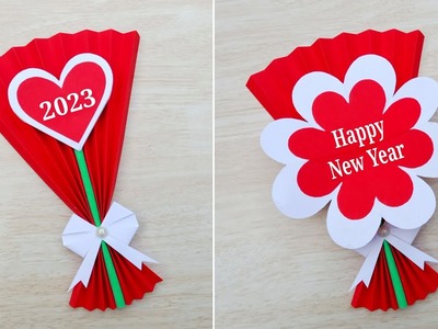 Happy new year card 2023 || New year card making ideas easy || How to make new year greeting card