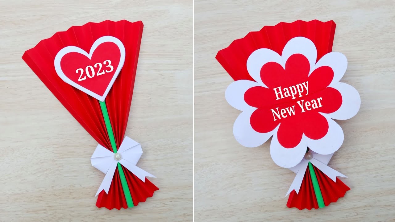 Happy new year card 2023 || New year card making ideas easy || How to make new year greeting card