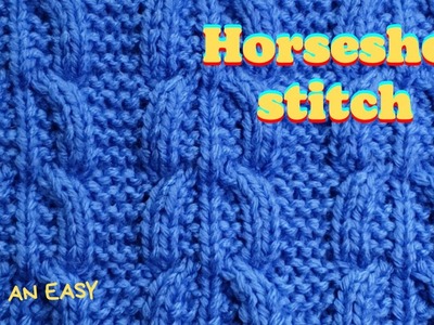 Horseshoe cable knitting stitch pattern