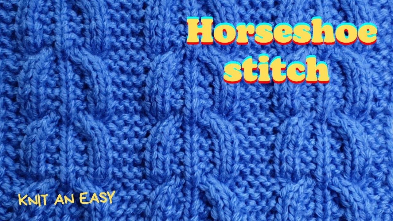 Horseshoe cable knitting stitch pattern