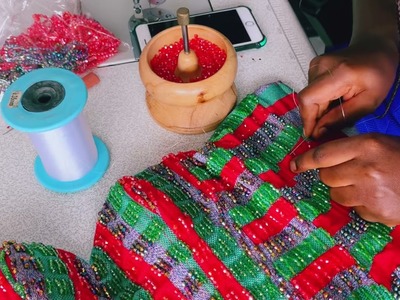 How to bead a Nothern kente