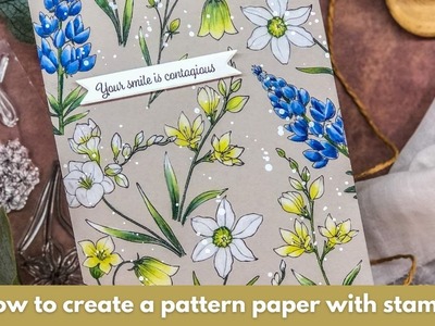 How to create a pattern paper using stamps