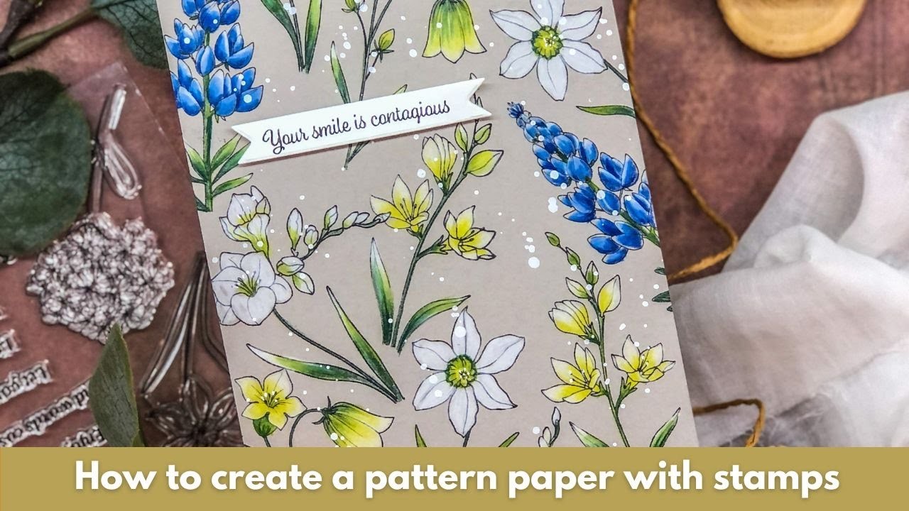 How to create a pattern paper using stamps