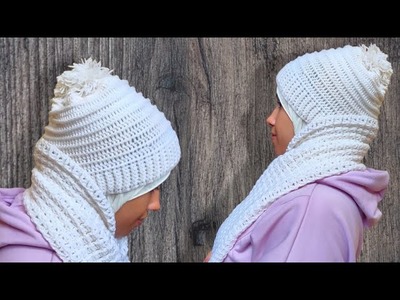 How to crochet a hat for beginners and of any size, a bean hat crochet