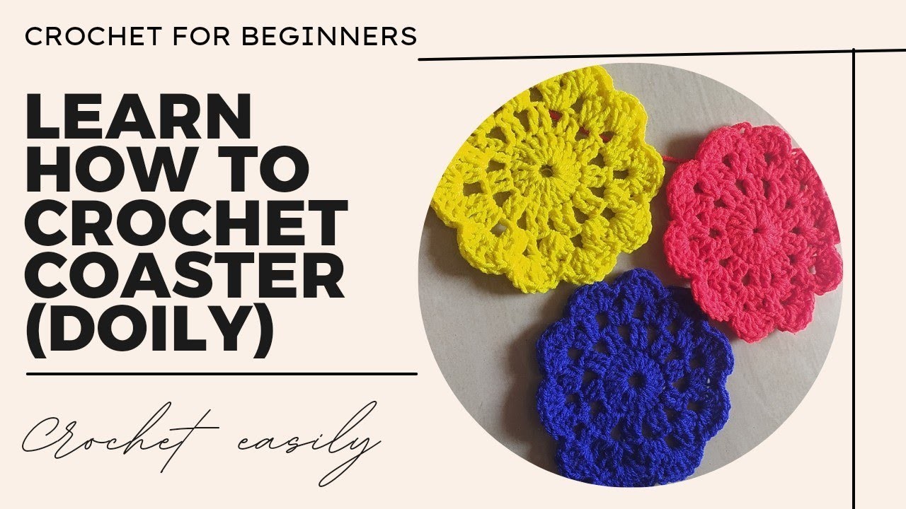 How to crochet placemats for beginners, #coaster #doily #crochet #howto #placemat