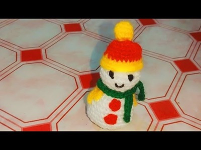 How to crochet snowman⛄ part_2|| crochet snowman ornament||#ascrochetcreations #diy @xuxucrochet