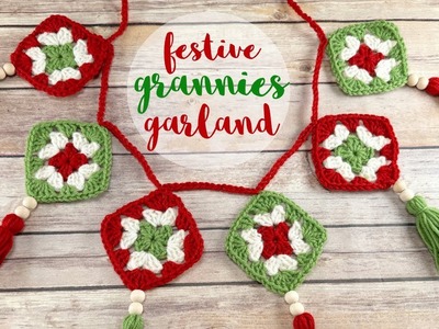 How To Crochet The Festive Grannies Garland