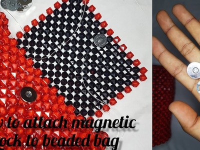 How to fix magnetic lock to beaded bag| how to lock a beaded bag simple and easy diy