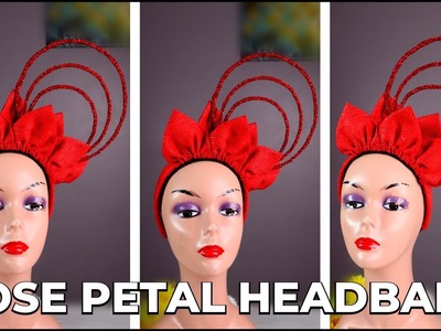 HOW TO MAKE A STYLISH ASOOKE HEADBAND DESIGN | PETALS WITH SPIRAL WIRE DETAILS | TRENDING STYLE