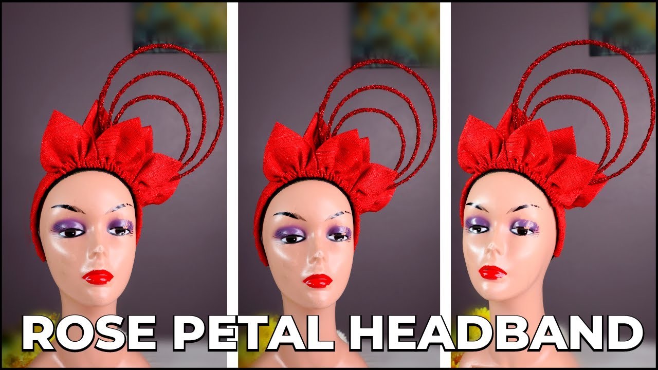 HOW TO MAKE A STYLISH ASOOKE HEADBAND DESIGN | PETALS WITH SPIRAL WIRE DETAILS | TRENDING STYLE