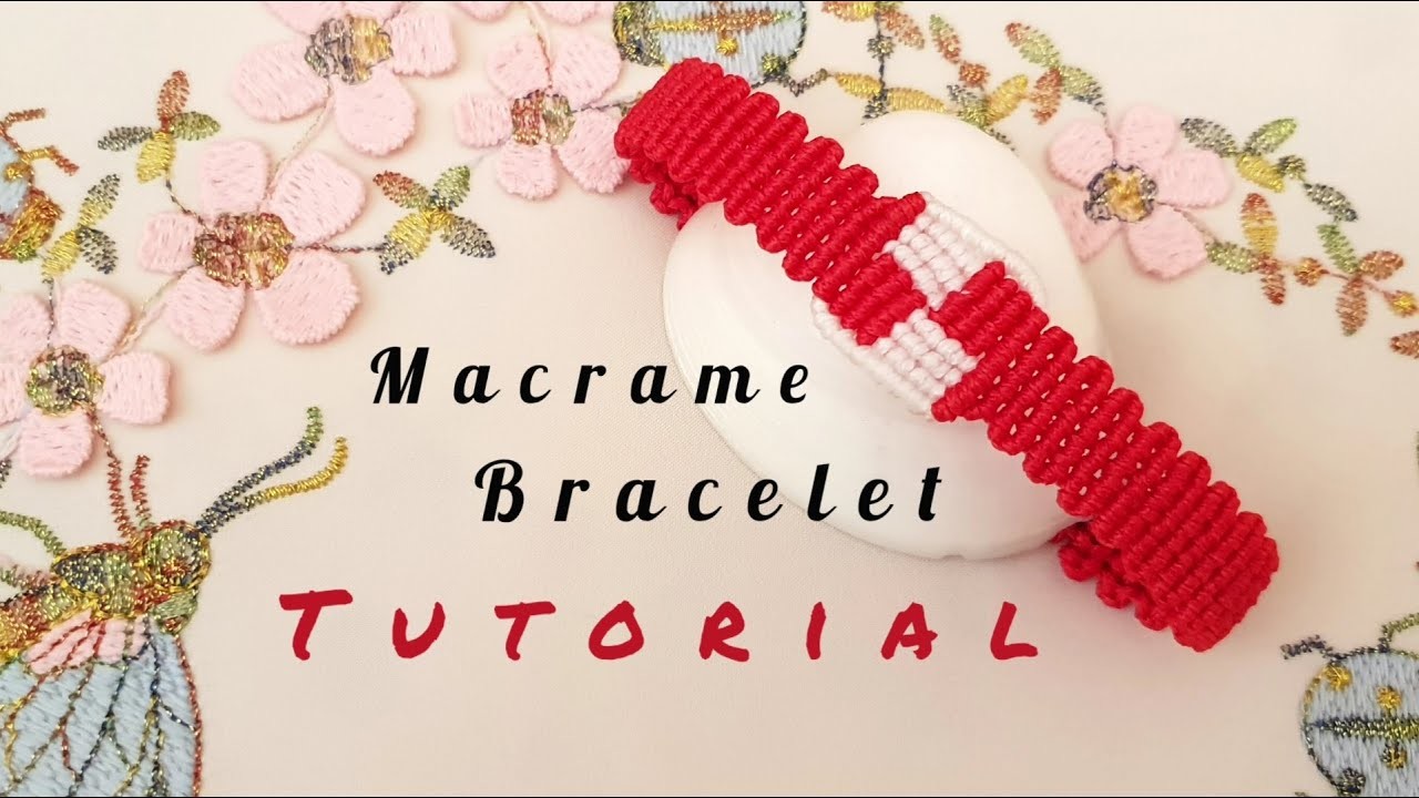 How to make easy Macrame bracelet.tutorial for beginners. macrame armband
