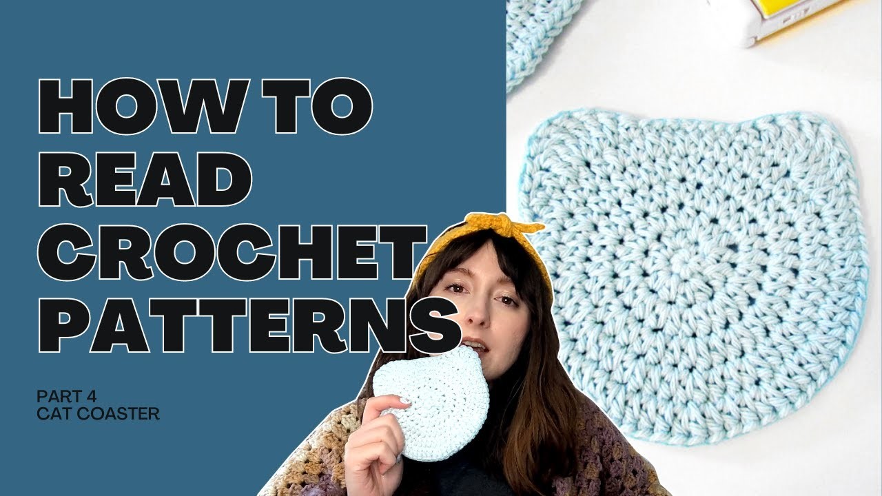 How to read crochet patterns: Cat Coaster