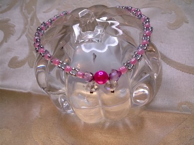 JJ's: How to make a rose pearl glass.seed beads anklet.