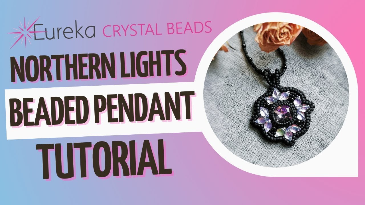 Make the Northern Lights Pendant with Two Hole GemDuo Beads and Krakovski Crystal Cushion Cut Stone!