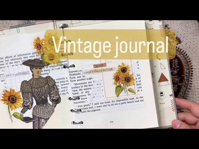 Making vintage journal #ASMRpapersounds#journal#vintage